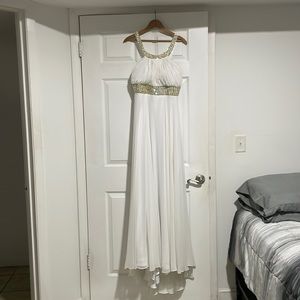 white evening dress